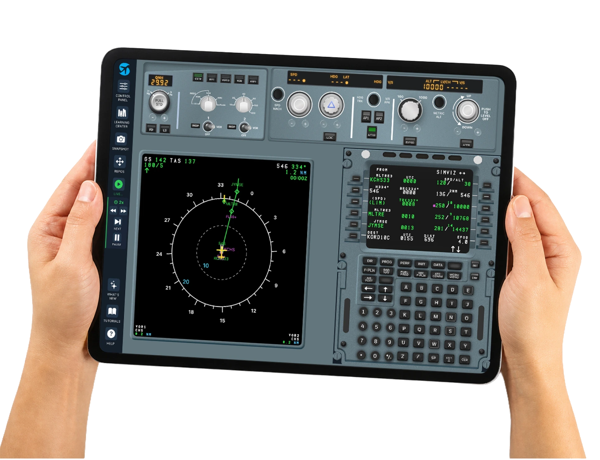 iPad-based FMS trainer in use