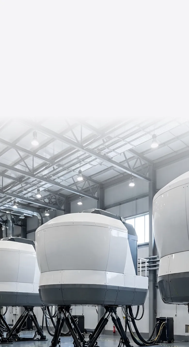 Full-flight simulators in a training center