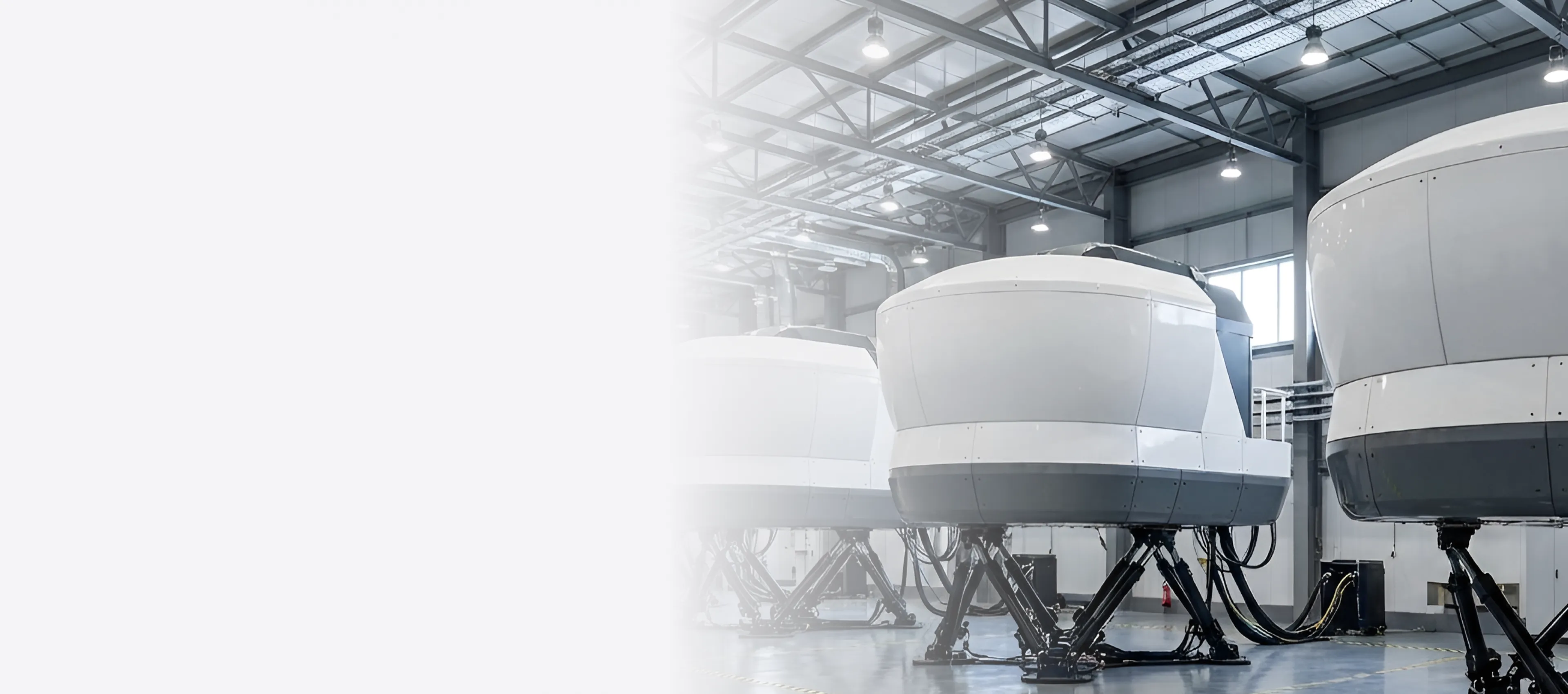 Full-flight simulators in a training center