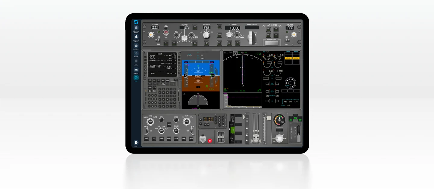 B737 MAX FMS trainer on an iPad
