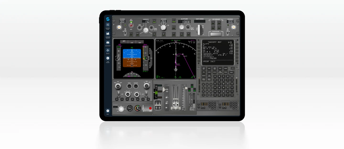 B737 NG FMS trainer on an iPad